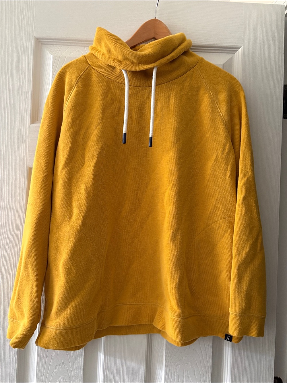 Joules Mustard Yellow Funnel Neck Pullover Sweater